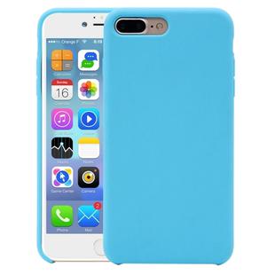 Pure Color Liquid Silicone Case for iPhone 8 Plus & 7 Plus(Blue)