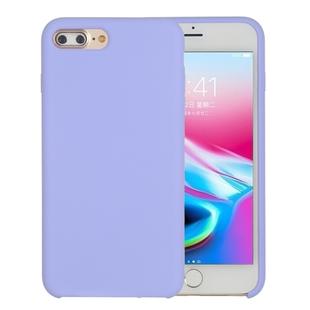 Pure Color Liquid Silicone Case for iPhone 8 Plus & 7 Plus(Purple)