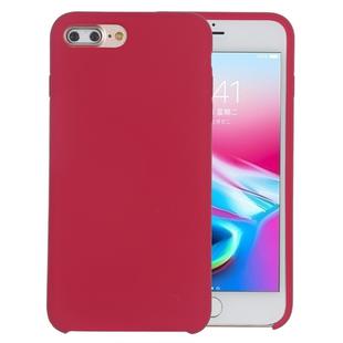 Pure Color Liquid Silicone Case for iPhone 8 Plus & 7 Plus(Rose Red)