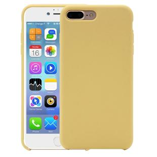 Pure Color Liquid Silicone Case for iPhone 8 Plus & 7 Plus(Yellow)