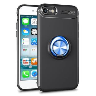 Metal Ring Holder 360 Degree Rotating TPU Case For iPhone SE 2020 & 8 & 7 (Black+Blue)