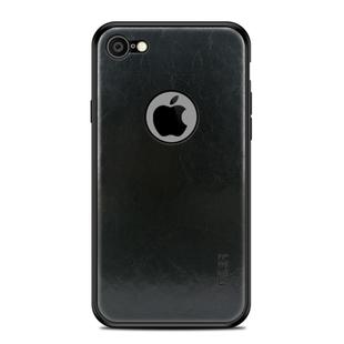 MOFI Shockproof PC+TPU+PU Leather Protective Back Case for iPhone 8(Black)