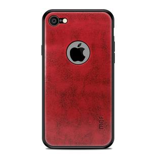MOFI Shockproof PC+TPU+PU Leather Protective Back Case for iPhone 8(Red)