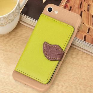 Leaf Style Magnetic Leather Case For iPhone SE 2020 & 8 & 7 , with Holder & Card Slots & Wallet & Photo Frame (Green)