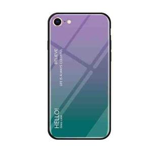 Gradient Color Glass Case For iPhone SE 2020 & 8 & 7 (Purple)