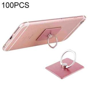 100 PCS Universal Finger Ring Mobile Phone Holder Stand(Rose Gold)