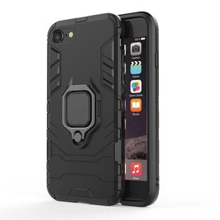 PC + TPU Shockproof Protective Case For iPhone SE 2020 & 8 & 7, with Magnetic Ring Holder (Black)