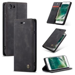 CaseMe-013 Multifunctional Retro Frosted Horizontal Flip Leather Case for iPhone 7 / 8, with Card Slot & Holder & Wallet(Black)