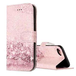 For iPhone SE 2020 & 8 & 7 Rose Gold Pattern Horizontal Flip Leather Case with Holder & Card Slots & Wallet