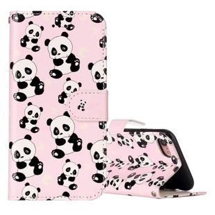 For iPhone SE 2020 & 8 & 7 Embossed Panda Pattern Elephant Pattern Horizontal Flip Leather Case with Holder & Card Slots & Wallet & Photo Frame