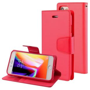 GOOSPERY SONATA DIARY For iPhone SE 2020 & 8 & 7 Business Style Magnetic Clasp Horizontal Flip Leather Case with Holder & Card Slots & Wallet(Red)