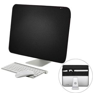 For 21 inch Apple iMac Portable Dustproof Cover Desktop Apple Computer LCD Monitor Cover with Pocket, Size: 54.5x38.1cm(Black)