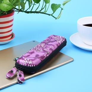 For Apple Pencil / iPad Pro Pencil Portable Anti-lost Storage Bag TouchPen Leather Zipper Protective Box(Purple)