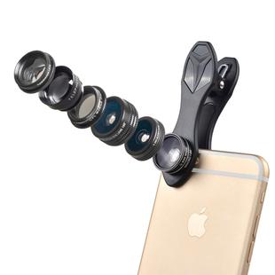 APEXEL APL-DG7 7 in 1 15X Macro+0.63X Wide-angle+0.36X Wide-angle+198 Degrees Fisheye+2X Telephoto Lens+CPL+KALEIDOSCOPE, For iPhone, Samsung, Huawei, Xiaomi, HTC and Other Smartphones, Ultra-thin Digital Camera