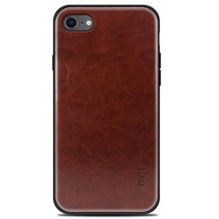 MOFI For iPhone SE 2020 & 8 & 7 Shockproof PU Paste PC Protective Back Case(Dark Brown)