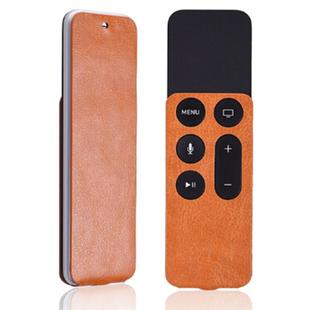 For Apple TV 4th Generation Siri Remote PU Leather Protective Case Pouch(Orange)