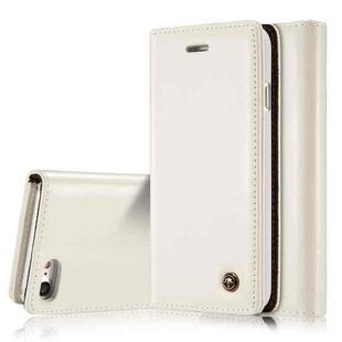CaseMe-003 For iPhone SE 2020 & 8 & 7 PU + PC Business Style Crazy Horse Texture Horizontal Flip Leather Case with Holder & Card Slots & Wallet(White)