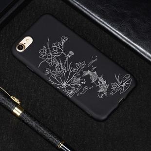 Lotus Pond Painted Pattern Soft TPU Case For iPhone SE 2020 & 8 & 7
