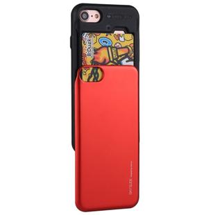 GOOSPERY For iPhone SE 2020 & 8 & 7 TPU + PC Sky Slide Bumper Protective Back Case with Card Slot (Red)