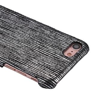 For iPhone SE 2020 & 8 & 7 PC Twinkle Stripes Pattern Protective Back Cover Case (Black)