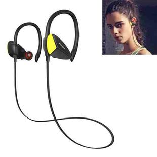awei A888BL Outdoor Sports IPX4 Waterproof Anti-sweat Fashion After Hanging Design Stereo Bluetooth Earphone, For iPhone, Galaxy, Xiaomi, Huawei, HTC, Sony and Other Smartphones(Yellow)