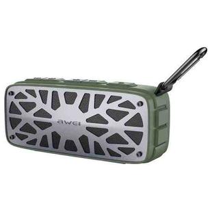 awei Y330 Outdoor Portable Bluetooth Speaker, Support AUX / FM / TF Card / U Disk, For iPhone, Galaxy, Xiaomi, Huawei, HTC, Sony and Other Smartphones(Army Green)