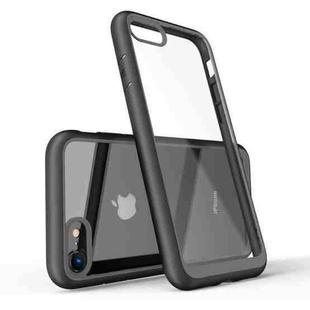 Two-color TPU + Acrylic Back Protective Phone Case for iPhone SE 2022/ iPhone SE 2020/ iPhone 8/iPhone 7(Black)