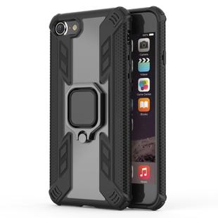 Iron Warrior Shockproof TPU + PC Protective Case for iPhone 8, with 360 Degree Rotation Holder(Black)