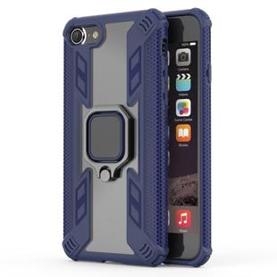 Iron Warrior Shockproof TPU + PC Protective Case for iPhone 8, with 360 Degree Rotation Holder(Blue)