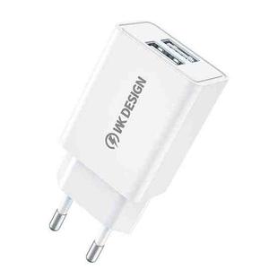 WK WP-U119 10W Dual USB Ports Travel Charger Power Adapter, EU Plug