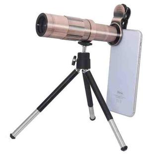 External 20X Telephone Lens for Mobile Phone with Tripod(Rose Gold)