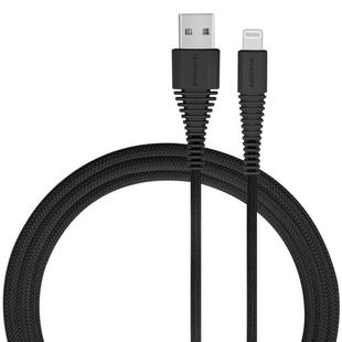 Momax 2.4A 8 Pin Nylon Weave Tough Link Charging Cable, Length : 1.2m(Black)