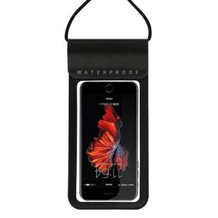 Outdoor Diving Swimming Mobile Phone Touch Screen Waterproof Bag for Below 5 Inch Mobile Phone (Black)