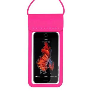 Outdoor Diving Swimming Mobile Phone Touch Screen Waterproof Bag for Below 5 Inch Mobile Phone (Rose Red)