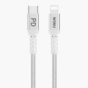 WIWU WP101 2.4A USB-C / Type-C to 8 Pin Data Sync Charging Cable PD Cable, Length: 1m (White)