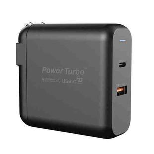 WIWU PT6021 Type-C / USB-C 2 in 1 Universal Quick Charging Travel Charger Power Adapter, US Plug(Black)
