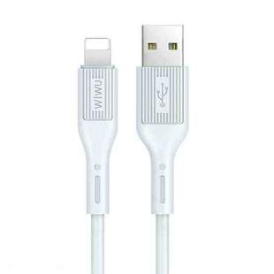 WIWU G60 1.2m 2.4A USB to 8 Pin Charging Cable (White)