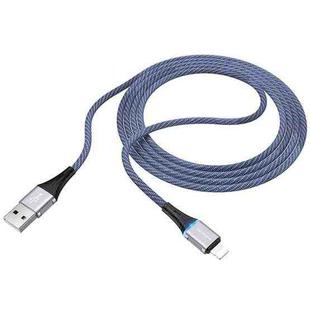 Borofone BU25 1.2m 2.4A USB to 8 Pin Glory Charging Data Cable for iPhone, iPad (Blue)