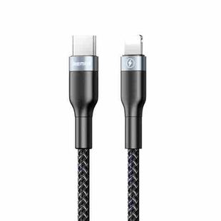 REMAX RC-009 1m 3A USB-C / Type-C to 8 Pin 18W PD Fast Charging Data Cable for iPhone, iPad(Black)