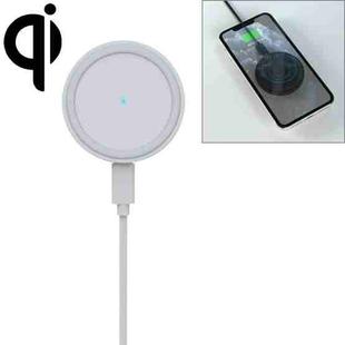 JJT-963 15W QI Standard Round Magsafe Wireless Fast Charge Charger for iPhone 12 Series(White)