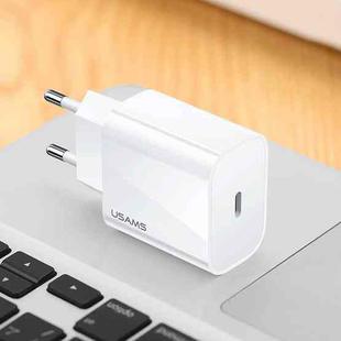 USAMS US-CC118 T34 20W PD Fast Charging Travel Charger Power Adapter(EU Plug)