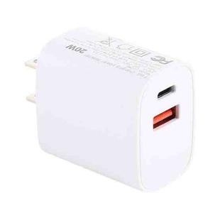 U085 20W USB + Type-C Fast Charging Travel Power Adapter, US Plug