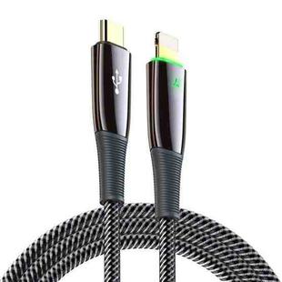 DUX DUCIS K-IV Series Type-C to 8 Pin Braided PD Fast Charging Data Cable, Length: 1.2m(Black)