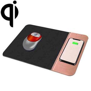 OJD-36 QI Standard 10W Lighting Wireless Charger Rubber Mouse Pad, Size: 26.2 x 19.8 x 0.65cm (Rose Gold)