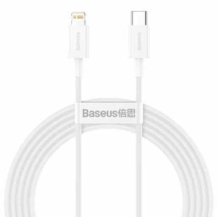 Baseus Superior Series CATLYS-C02 PD 20W USB-C / Type-C to 8 Pin Interface Fast Charging Data Cable, Cable Length: 2m(White)