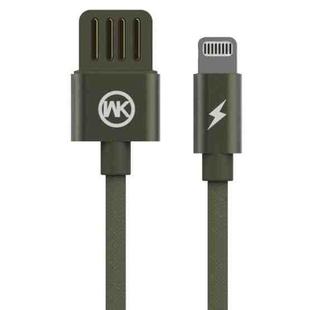 WK WDC-055i 2.4A 8 Pin Babylon Aluminum Alloy Charging Data Cable, Length: 1m(Green)