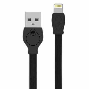 WK WDC-023i 2.4A 8 Pin Fast Charging Data Cable, Length: 1m(Black)