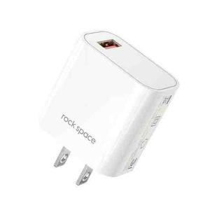 ROCK SPACE HGF-058U-A T48 QC3.0 USB Single Port Travel Charger, US Plug