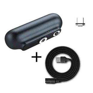 3 in 1 Mini Capsule Portable Pocket Magnetic Power Bank + Type-C Magnetic Head + Magnetic Charging Cable Set(Black)