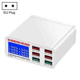 WLX-896+ 6 In 1 Multi-function Smart Digital Display USB Charger(EU Plug)